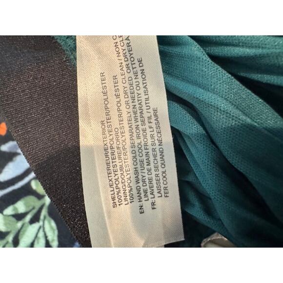 New Pleated Midi Skirt - Green A Line Elastic Waist - Career Cocktail - Picture 9 of 9